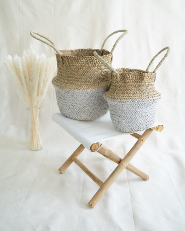 Produktabbildung: “Munduk” natural/white seaweed basket